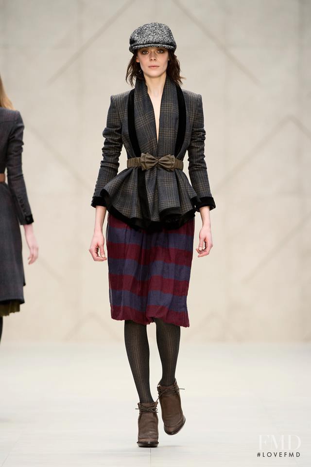 Kinga Rajzak featured in  the Burberry Prorsum fashion show for Autumn/Winter 2012