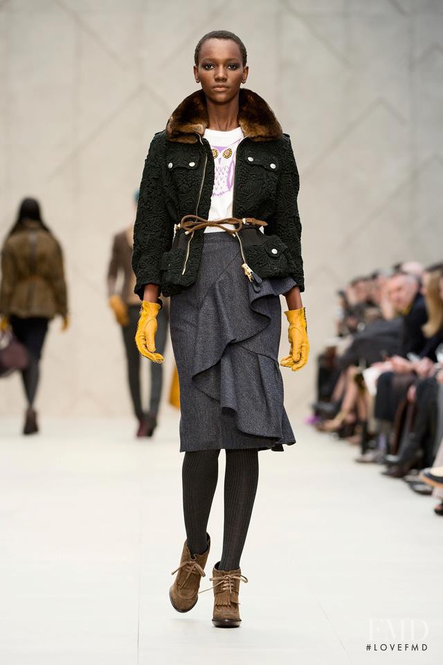 Herieth Paul featured in  the Burberry Prorsum fashion show for Autumn/Winter 2012