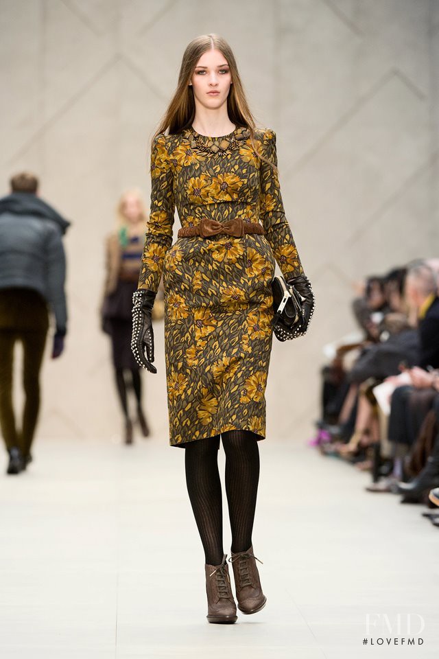 Elena Bartels featured in  the Burberry Prorsum fashion show for Autumn/Winter 2012