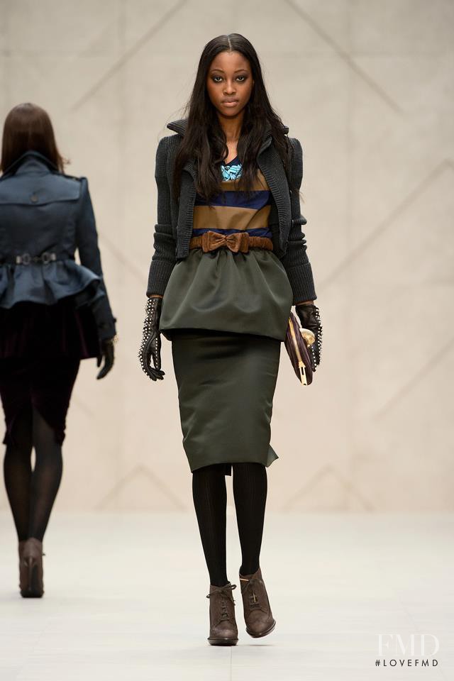 Nyasha Matonhodze featured in  the Burberry Prorsum fashion show for Autumn/Winter 2012