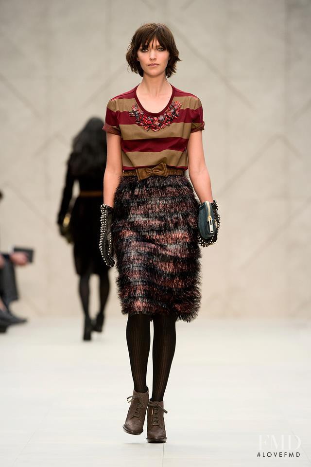 Arizona Muse featured in  the Burberry Prorsum fashion show for Autumn/Winter 2012