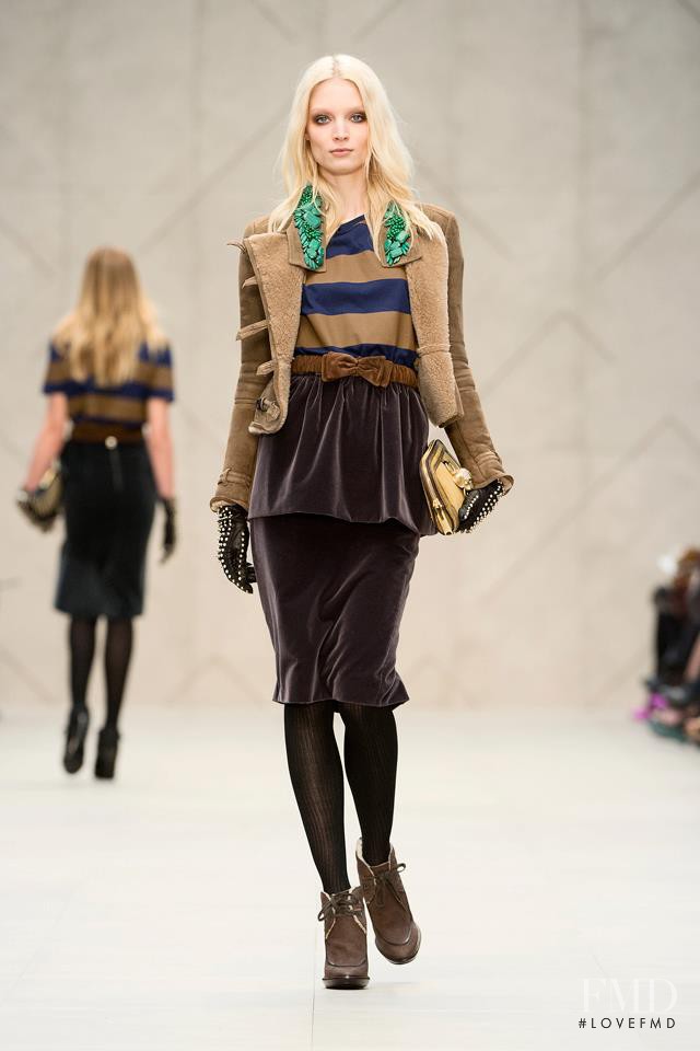 Melissa Tammerijn featured in  the Burberry Prorsum fashion show for Autumn/Winter 2012