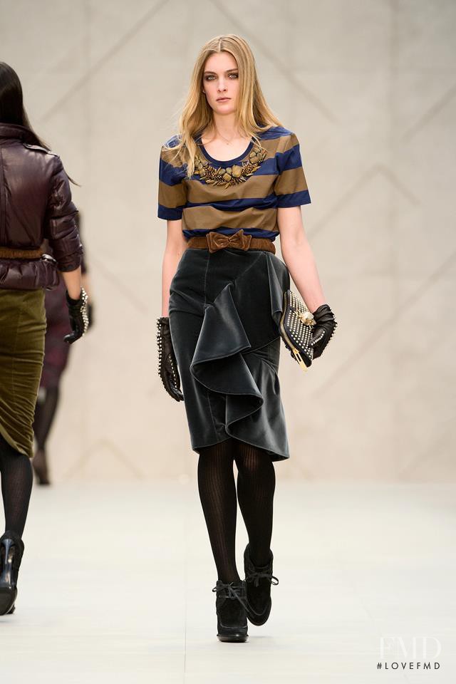 Ophelie Rupp featured in  the Burberry Prorsum fashion show for Autumn/Winter 2012