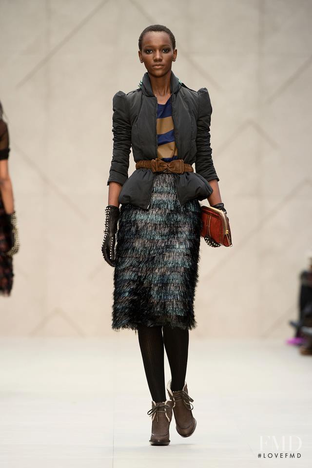 Herieth Paul featured in  the Burberry Prorsum fashion show for Autumn/Winter 2012
