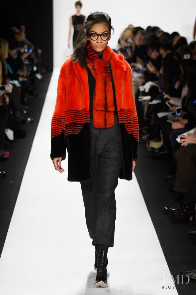 Cheyenne Maya Carty featured in  the Carmen Marc Valvo fashion show for Autumn/Winter 2015