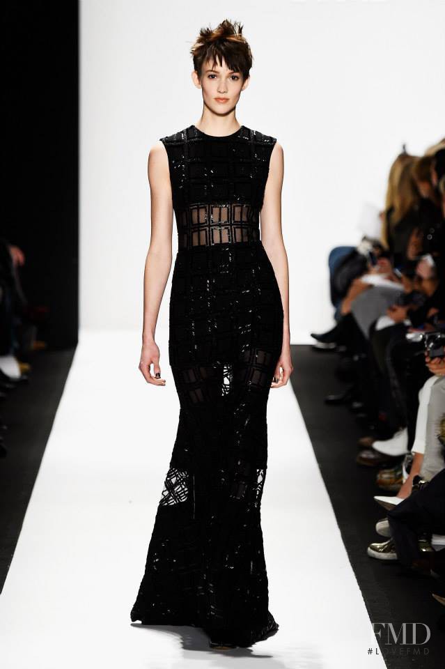 Sarah Bledsoe featured in  the Carmen Marc Valvo fashion show for Autumn/Winter 2015