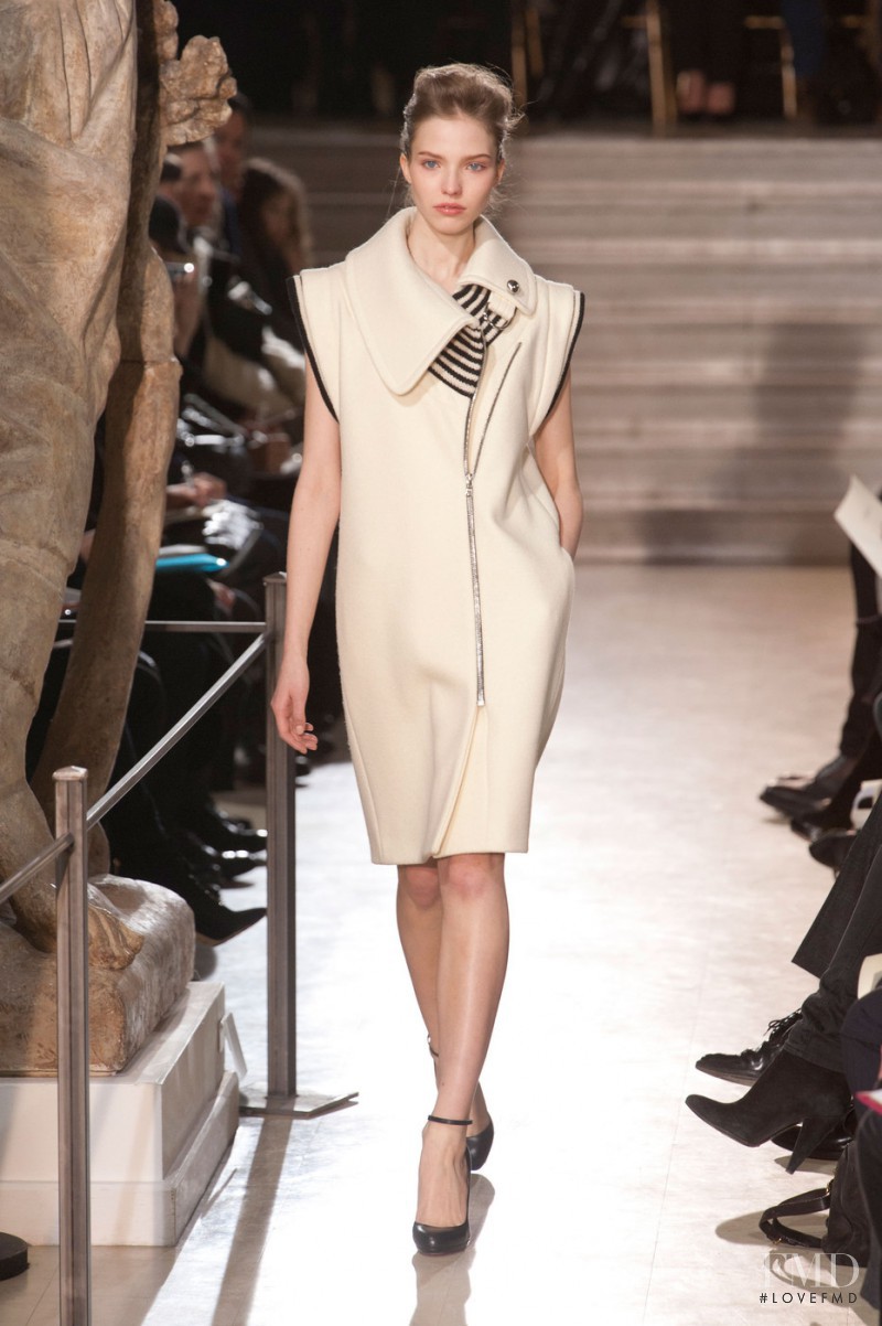 Sasha Luss featured in  the Bouchra Jarrar fashion show for Spring/Summer 2013