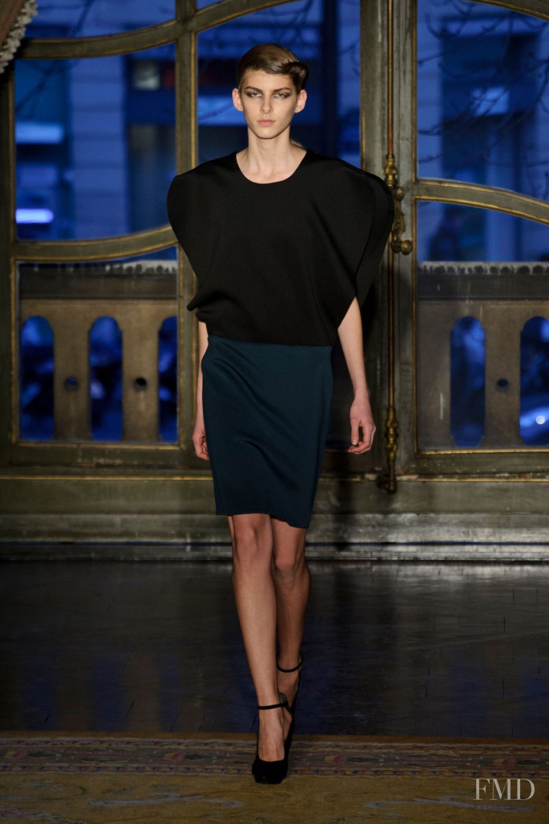 Kristina Andrejevic featured in  the Amaya Arzuaga fashion show for Autumn/Winter 2013