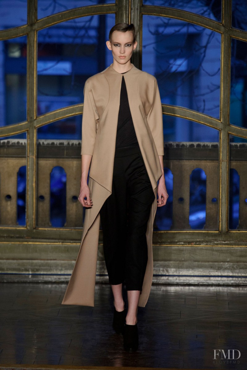 Sarah Bledsoe featured in  the Amaya Arzuaga fashion show for Autumn/Winter 2013