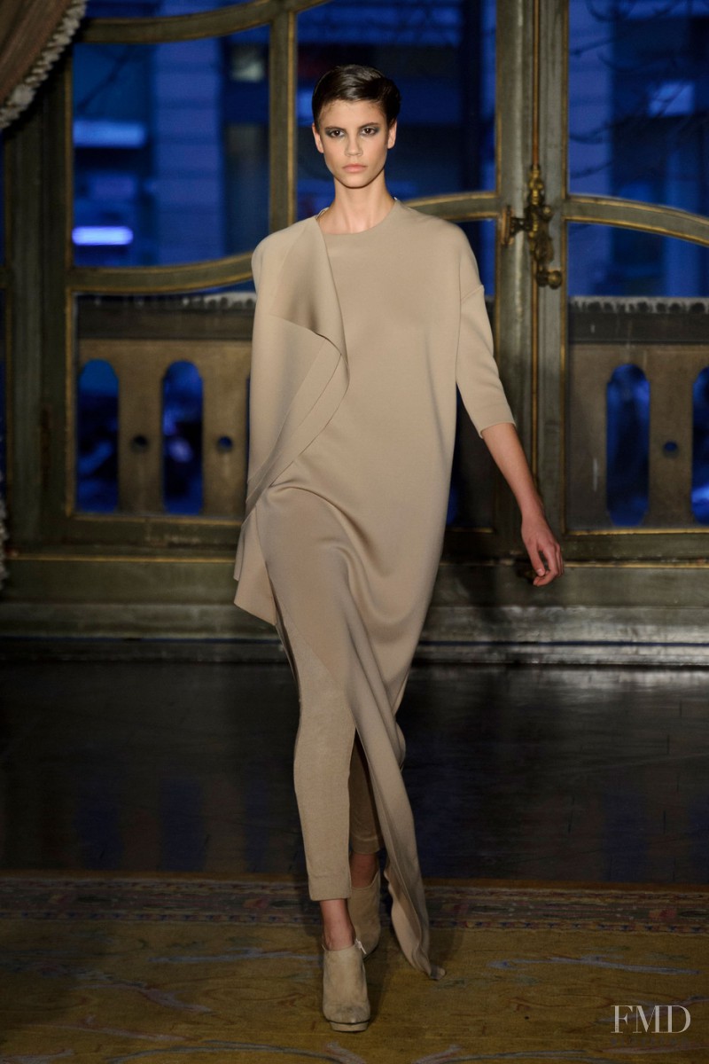 Antonina Petkovic featured in  the Amaya Arzuaga fashion show for Autumn/Winter 2013