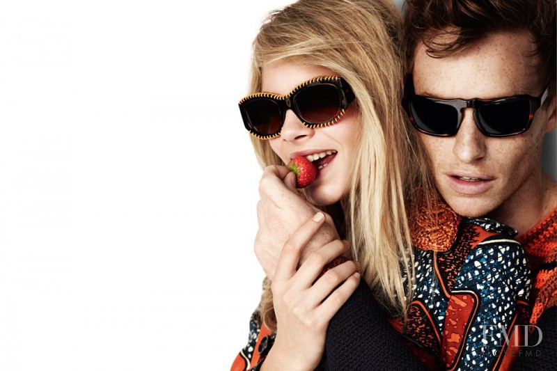Cara Delevingne featured in  the Burberry Eyewear advertisement for Spring/Summer 2012