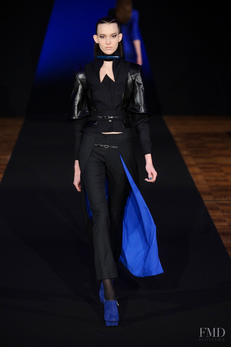 Sarah Bledsoe featured in  the Fatima Lopes fashion show for Autumn/Winter 2013