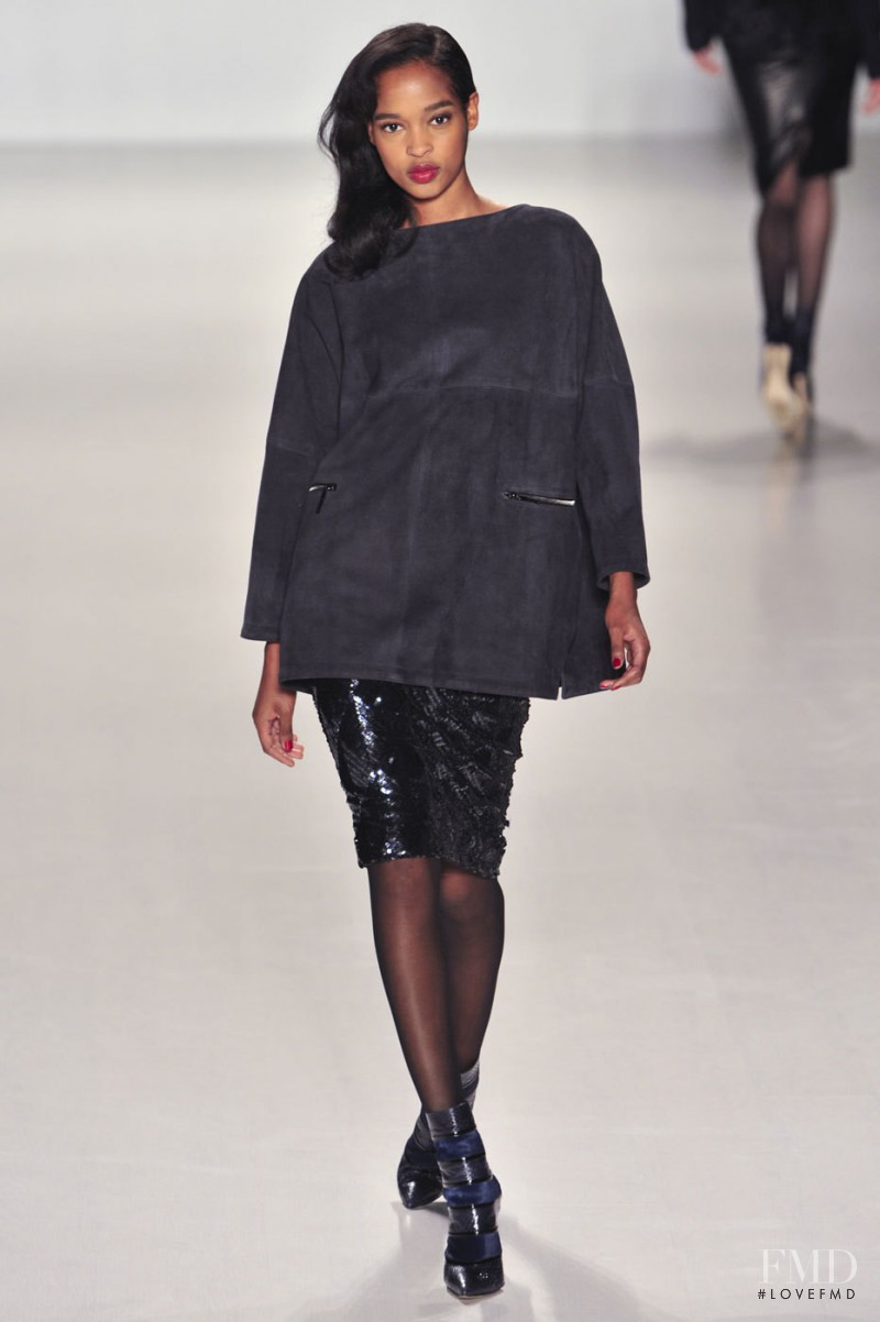 Marihenny Rivera Pasible featured in  the Pamella Roland fashion show for Autumn/Winter 2014