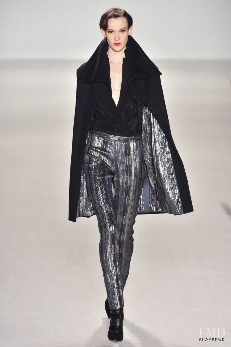 Sarah Bledsoe featured in  the Pamella Roland fashion show for Autumn/Winter 2014
