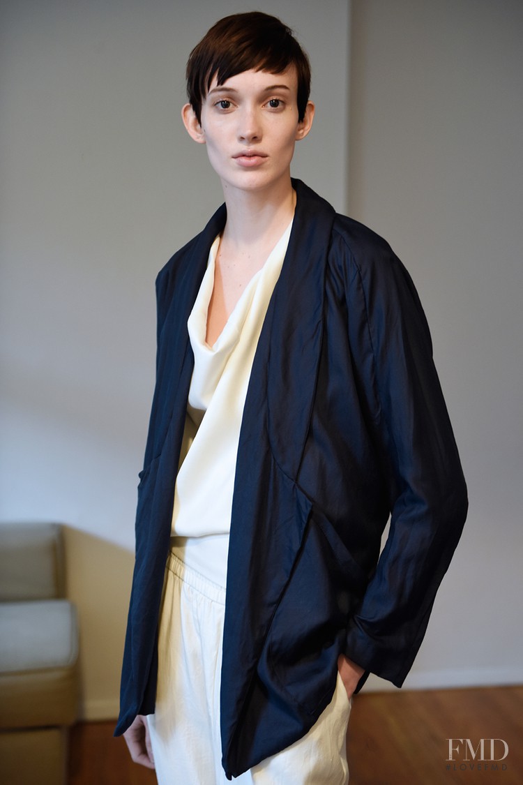 Sarah Bledsoe featured in  the Alasdair lookbook for Pre-Fall 2015