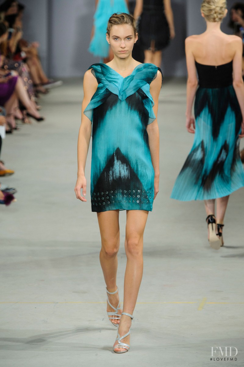 Vera Vavrova featured in  the J Mendel fashion show for Spring/Summer 2016