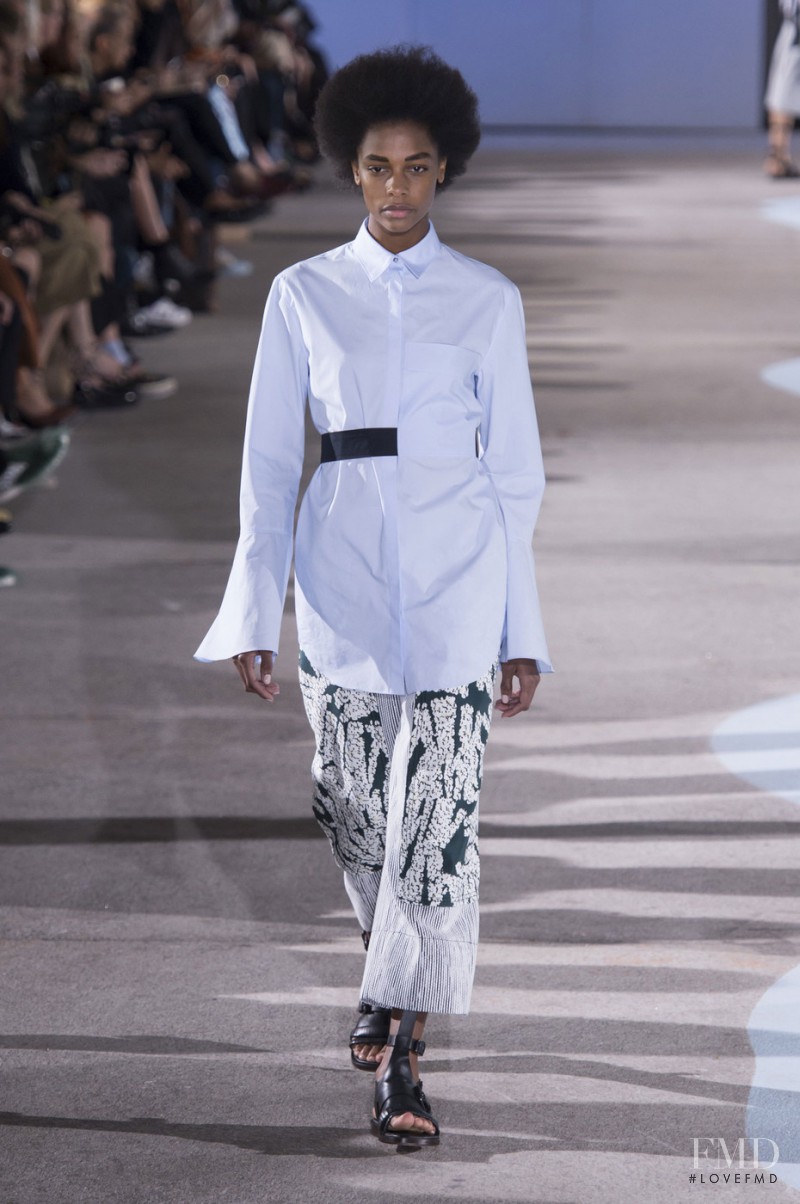 Karly Loyce featured in  the Cedric Charlier fashion show for Spring/Summer 2016