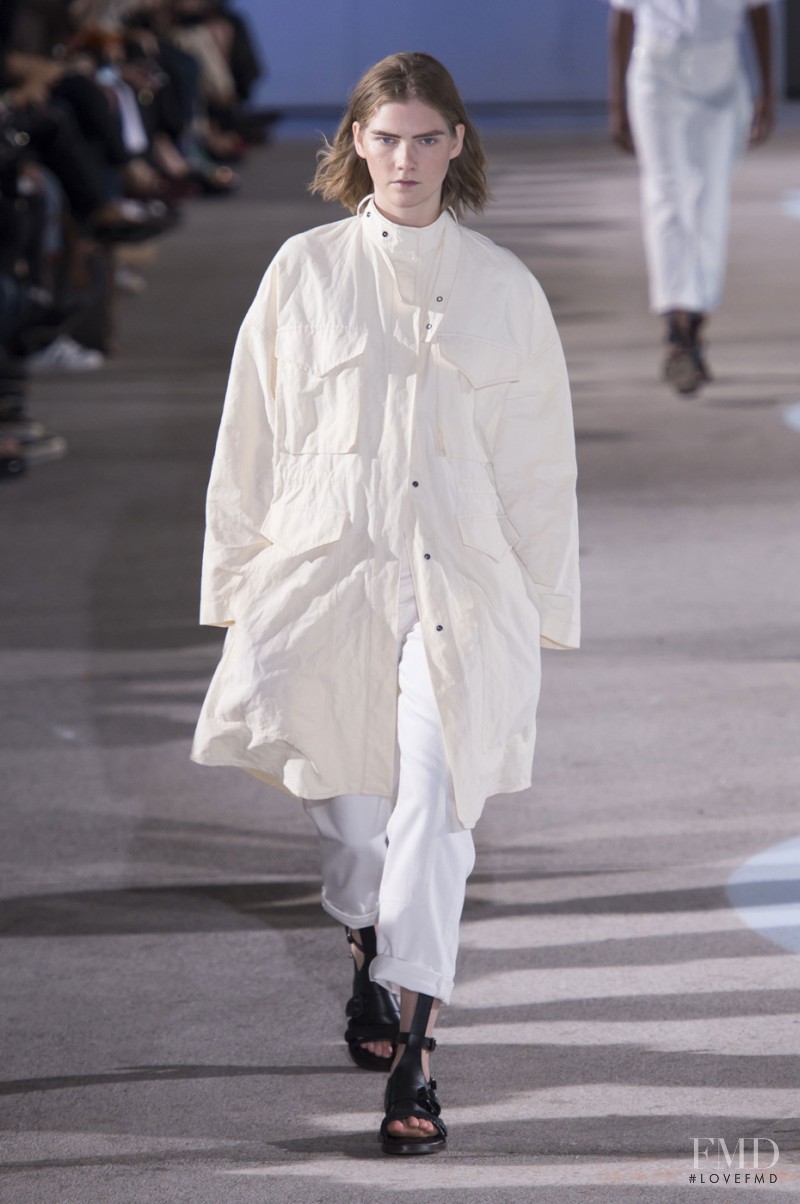 Marland Backus featured in  the Cedric Charlier fashion show for Spring/Summer 2016