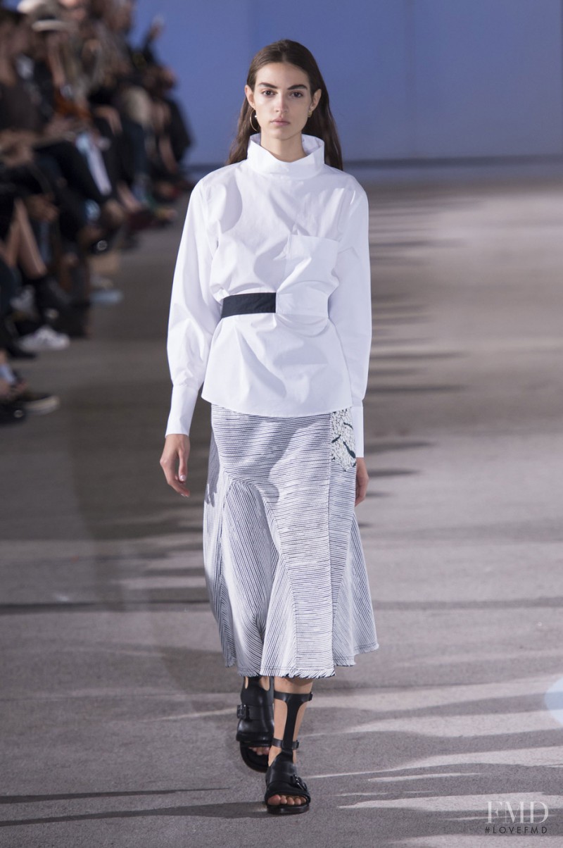Camille Hurel featured in  the Cedric Charlier fashion show for Spring/Summer 2016