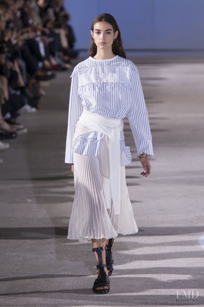 Camille Hurel featured in  the Cedric Charlier fashion show for Spring/Summer 2016