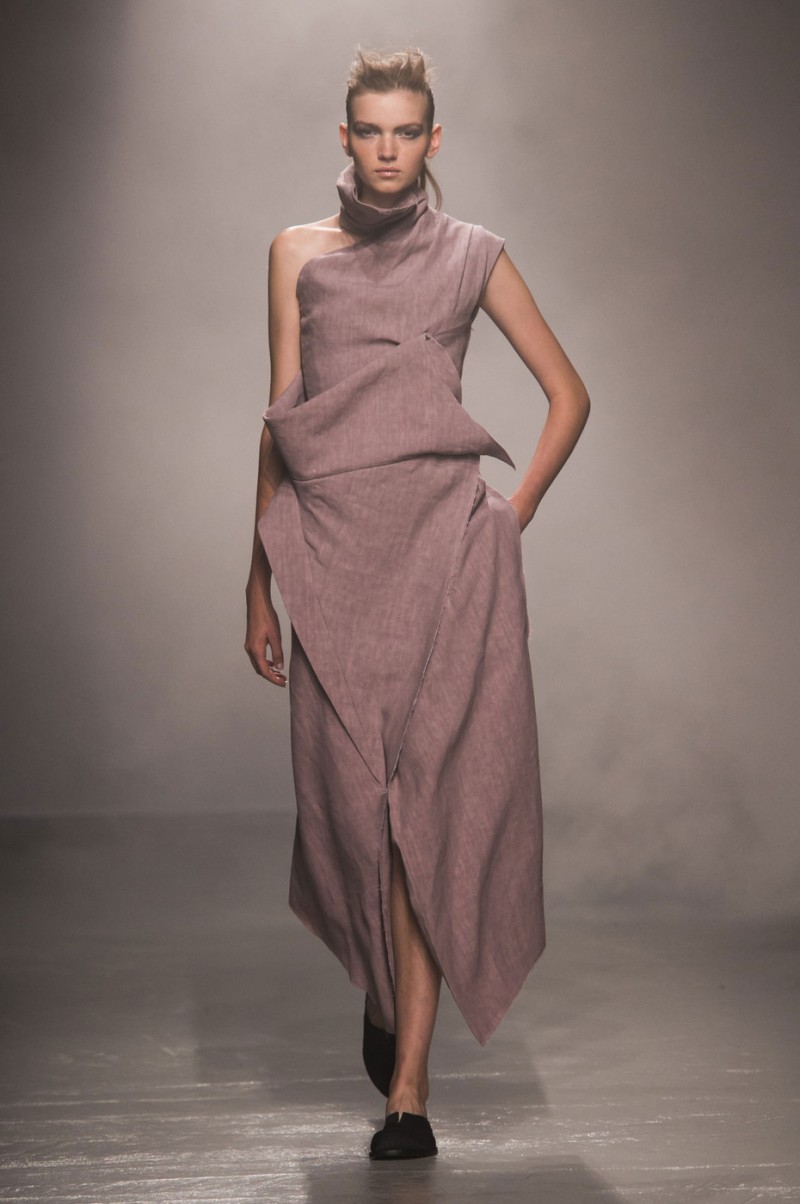 Eva Klimkova featured in  the Aganovich fashion show for Spring/Summer 2016