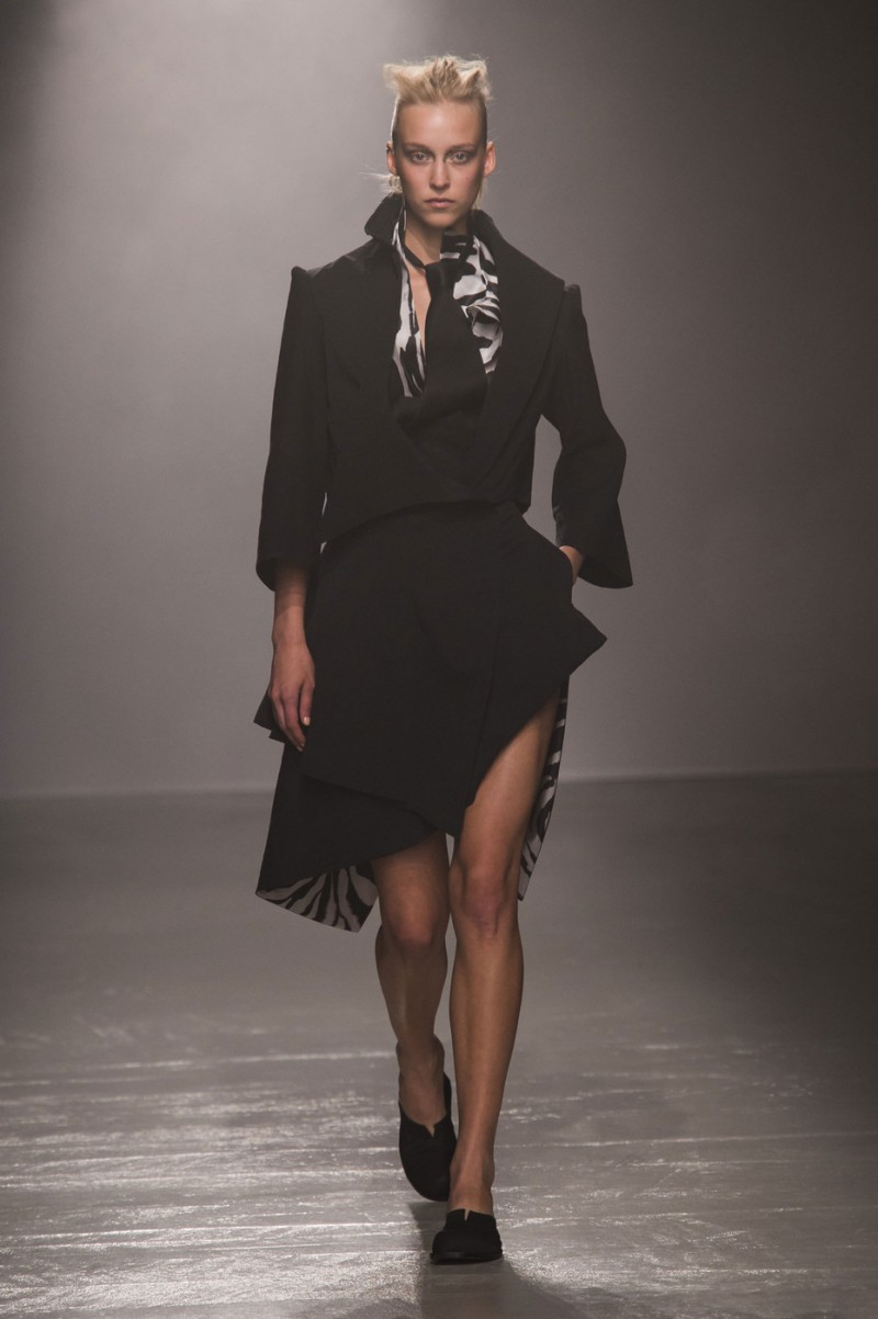 Eva Berzina featured in  the Aganovich fashion show for Spring/Summer 2016