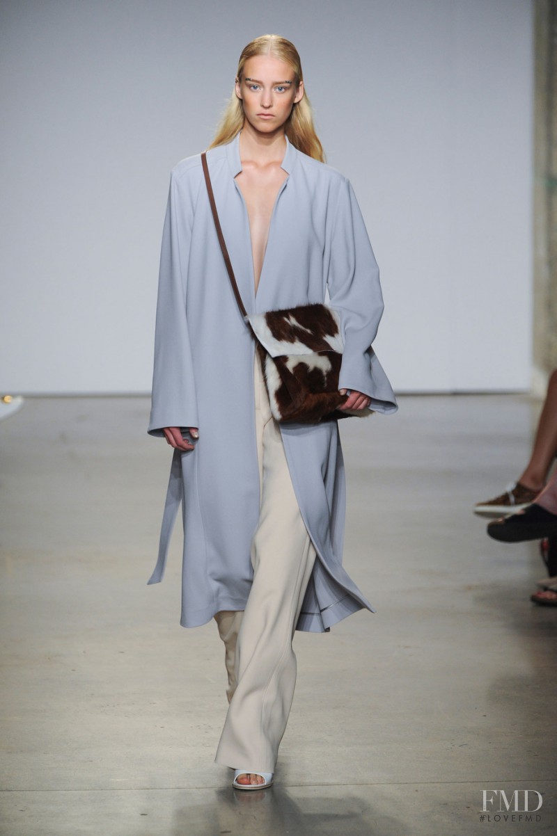 Eva Berzina featured in  the Sally LaPointe fashion show for Spring/Summer 2016
