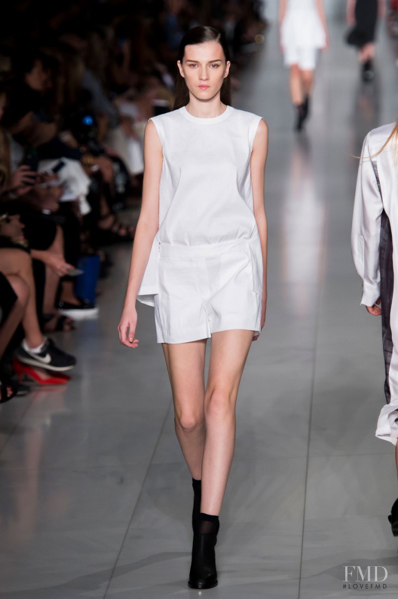 Irina Djuranovic featured in  the DKNY fashion show for Spring/Summer 2016