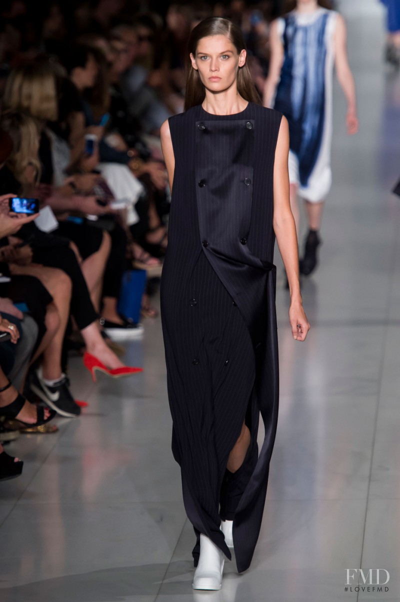 Angel Rutledge featured in  the DKNY fashion show for Spring/Summer 2016