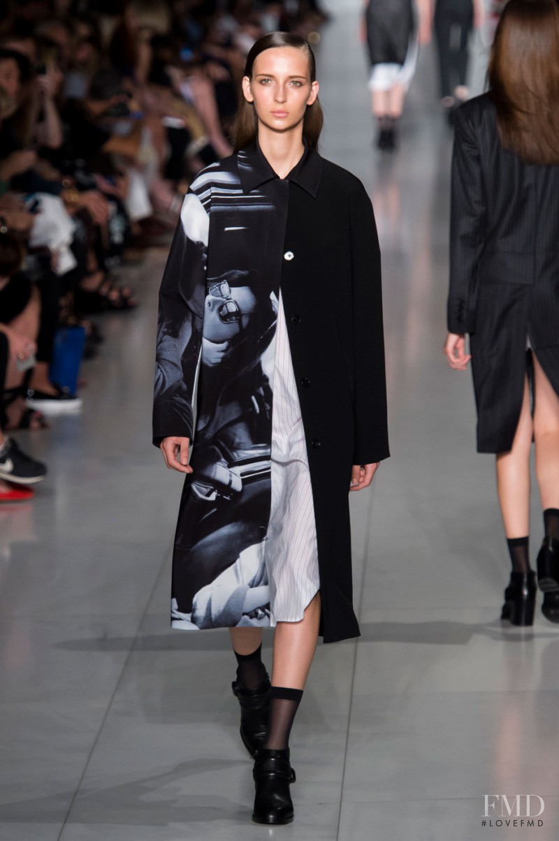 Waleska Gorczevski featured in  the DKNY fashion show for Spring/Summer 2016
