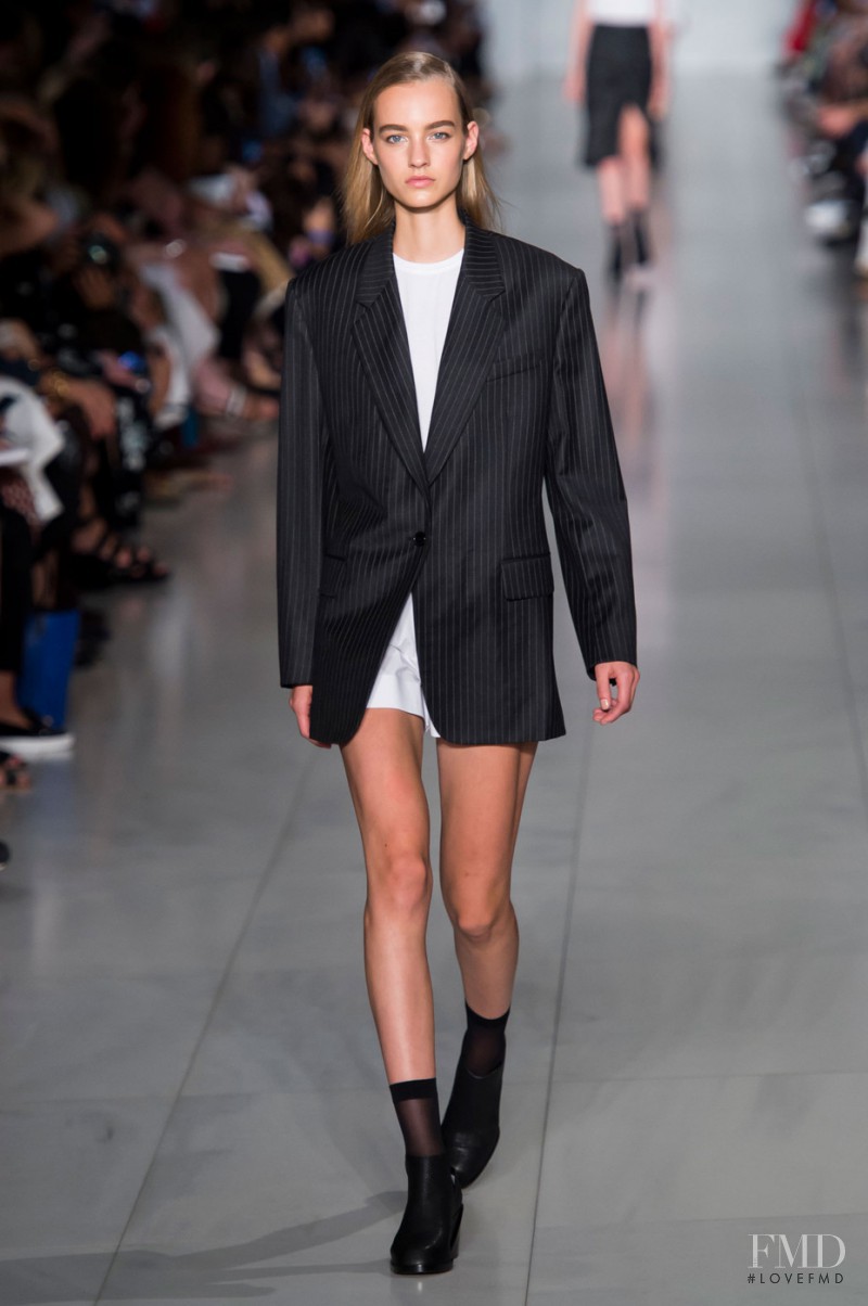Maartje Verhoef featured in  the DKNY fashion show for Spring/Summer 2016