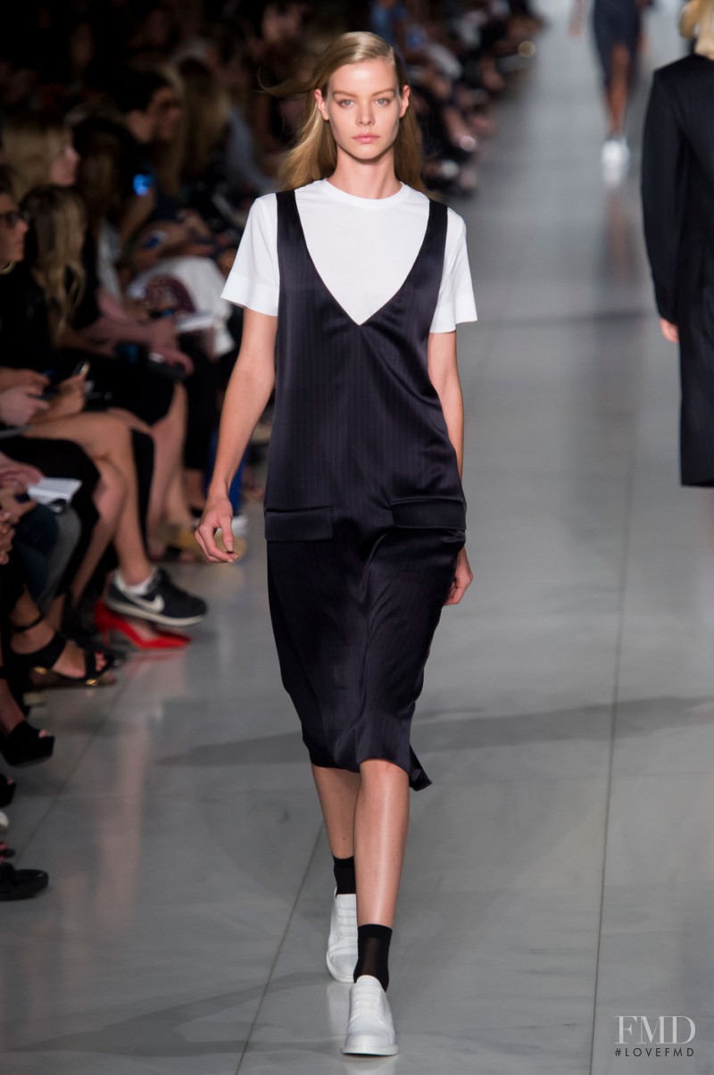 Carolin Loosen featured in  the DKNY fashion show for Spring/Summer 2016