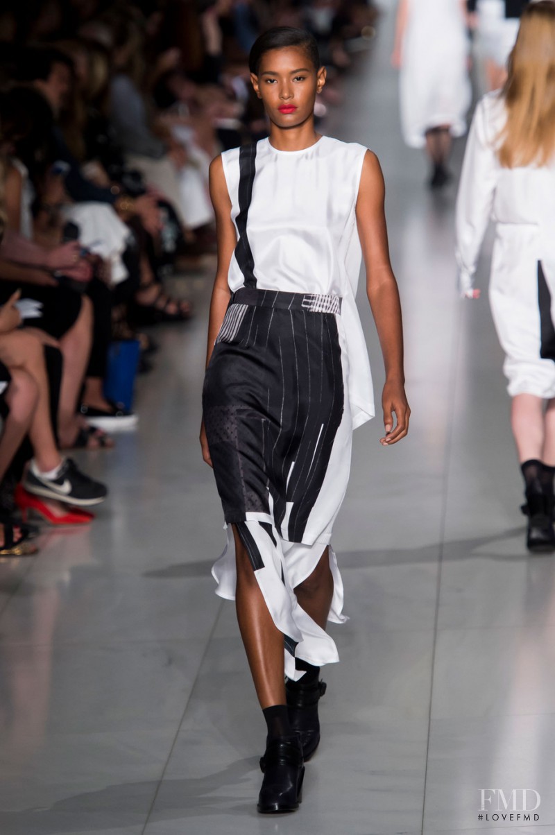 Ysaunny Brito featured in  the DKNY fashion show for Spring/Summer 2016