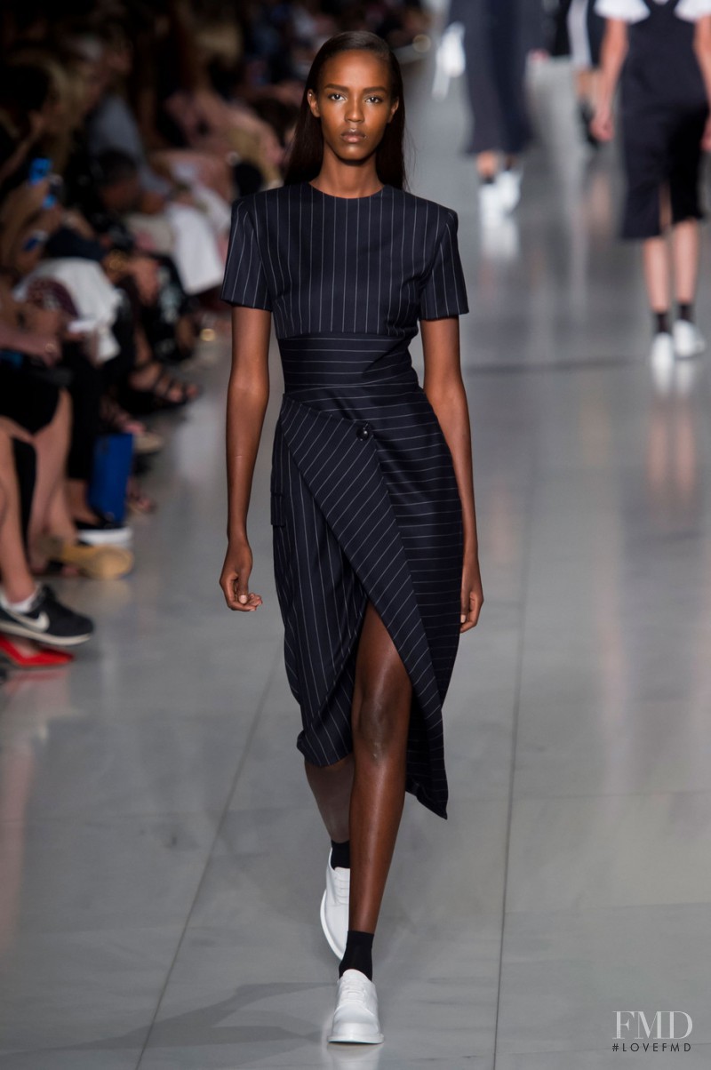 Leila Ndabirabe featured in  the DKNY fashion show for Spring/Summer 2016