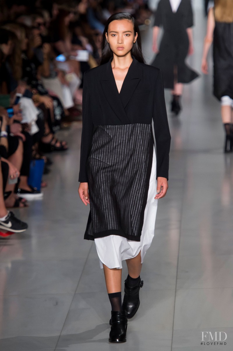 Luping Wang featured in  the DKNY fashion show for Spring/Summer 2016