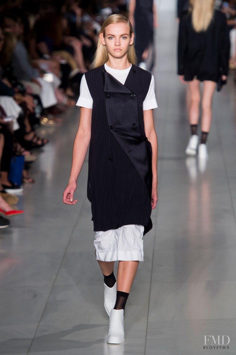 Ginta Lapina featured in  the DKNY fashion show for Spring/Summer 2016