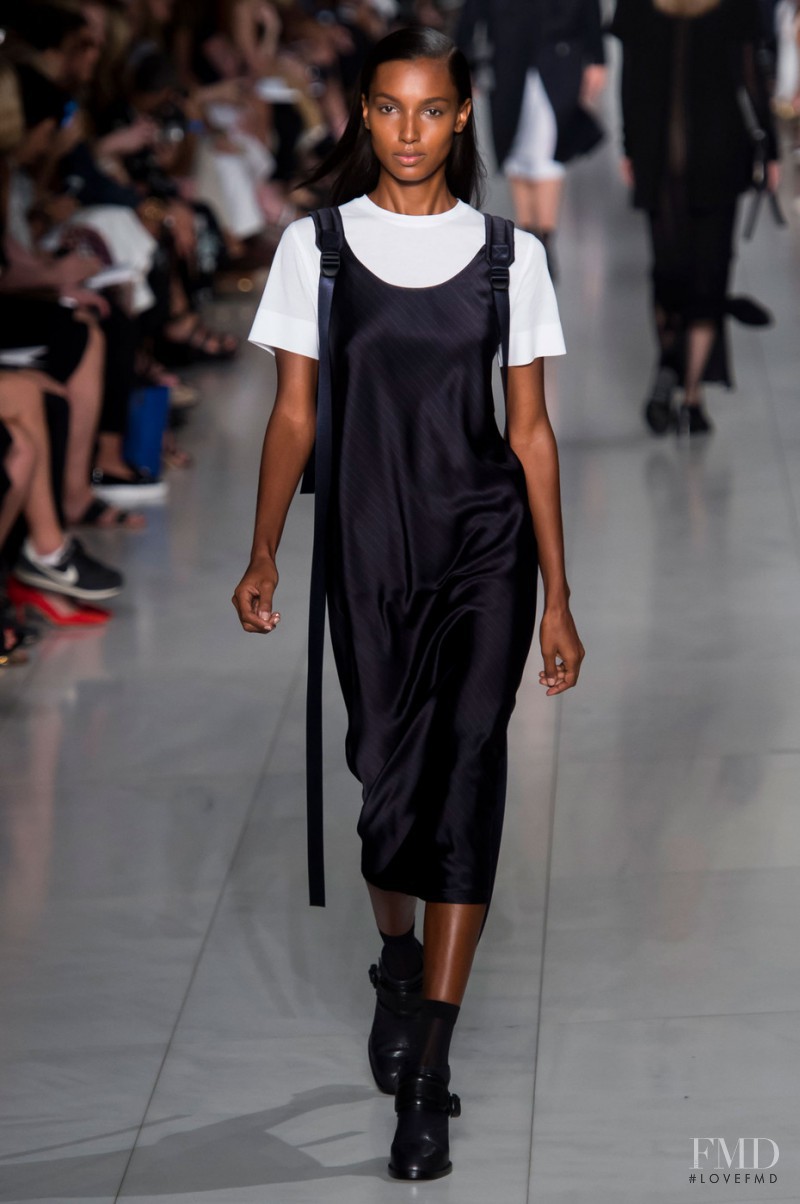 Jasmine Tookes featured in  the DKNY fashion show for Spring/Summer 2016