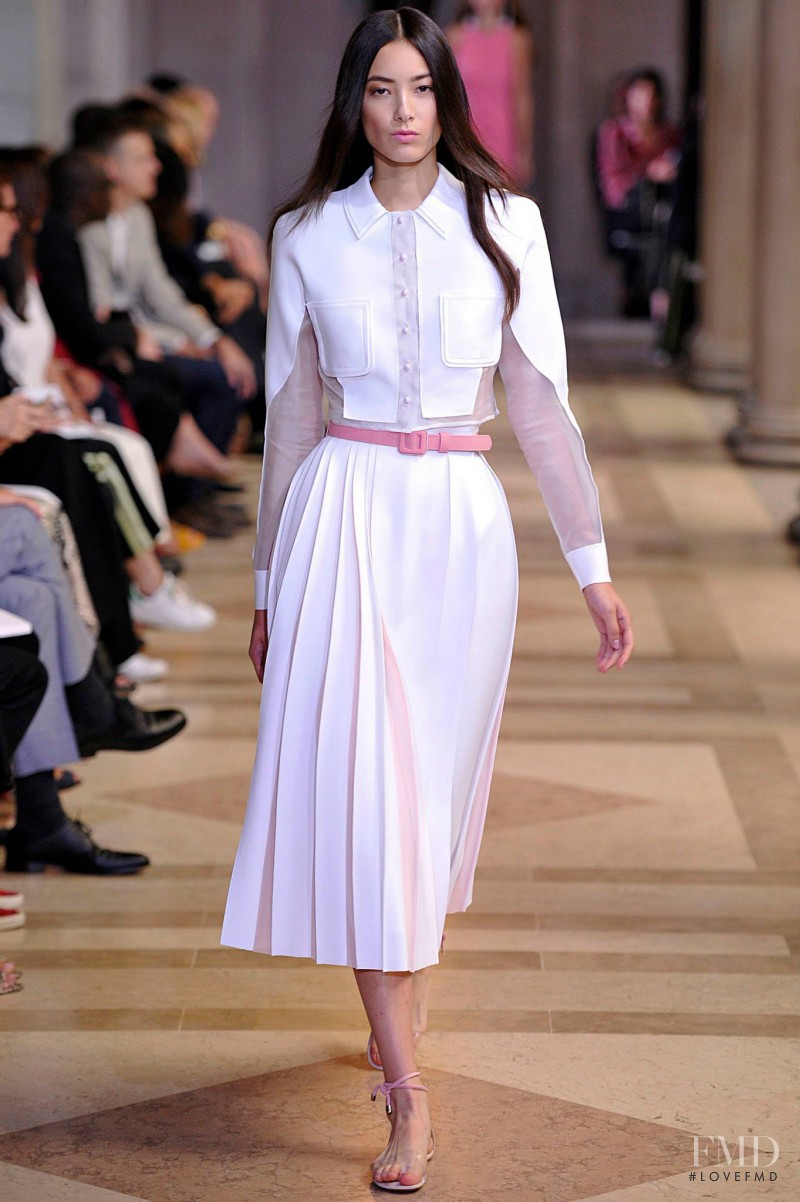 Tiana Tolstoi featured in  the Carolina Herrera fashion show for Spring/Summer 2016