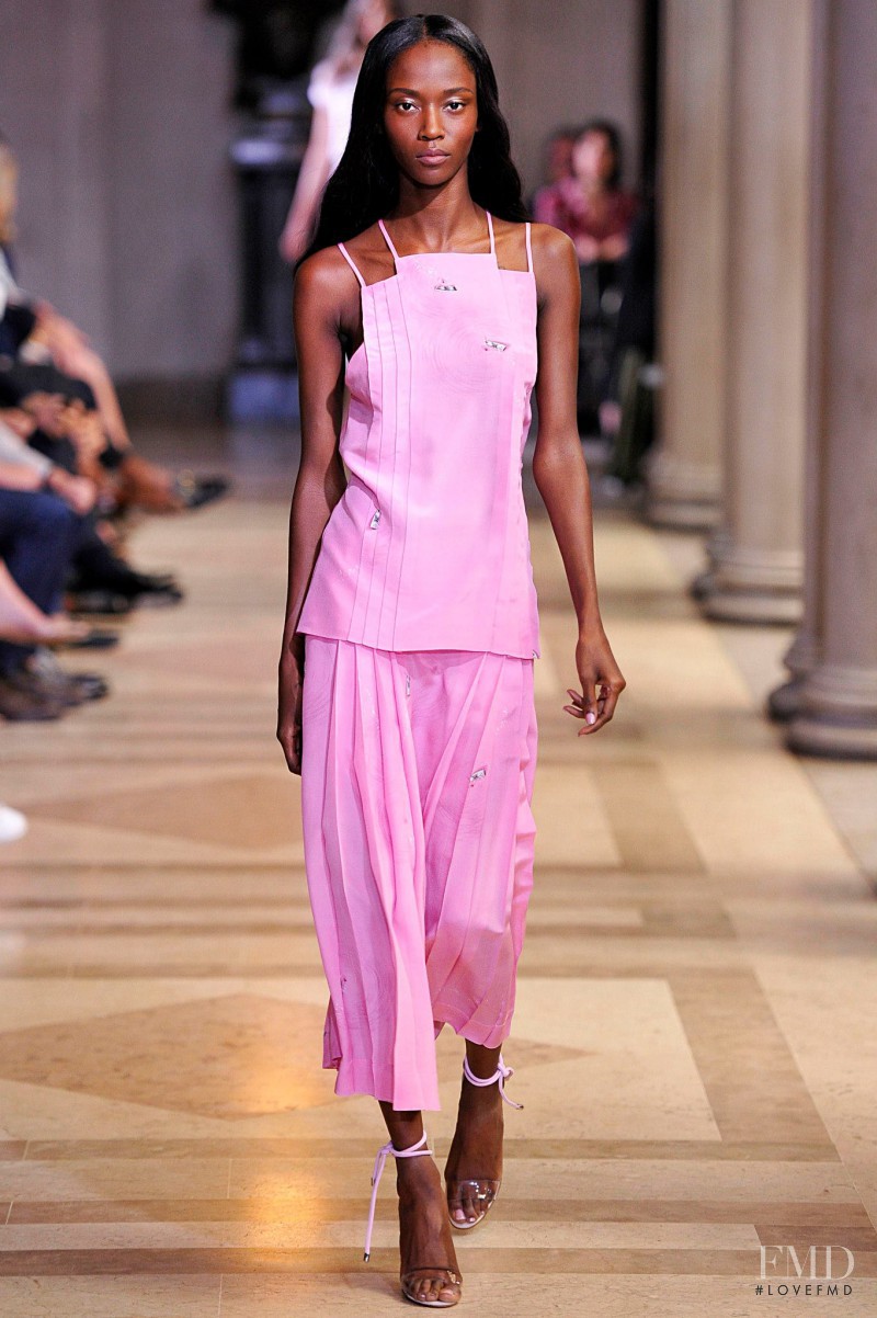 Riley Montana featured in  the Carolina Herrera fashion show for Spring/Summer 2016