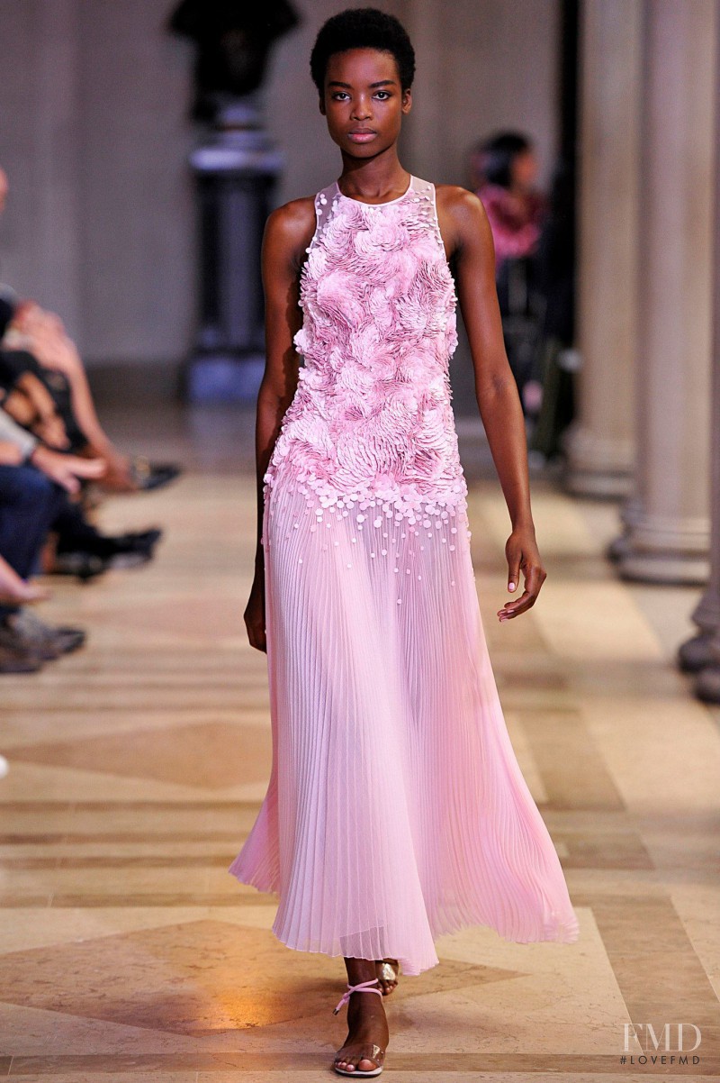 Maria Borges featured in  the Carolina Herrera fashion show for Spring/Summer 2016