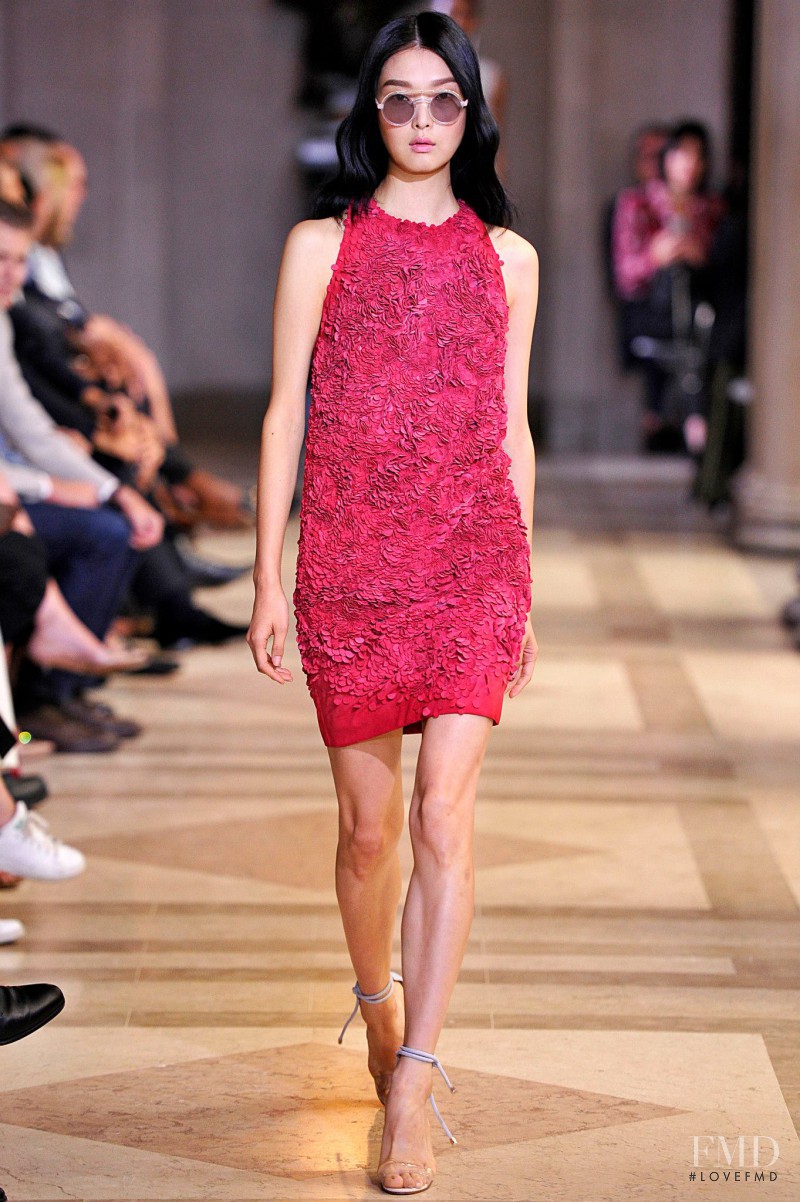 Sung Hee Kim featured in  the Carolina Herrera fashion show for Spring/Summer 2016