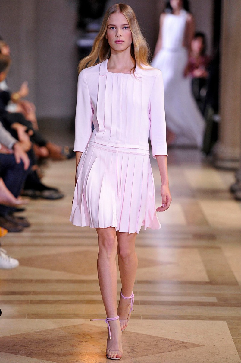 Lina Berg featured in  the Carolina Herrera fashion show for Spring/Summer 2016