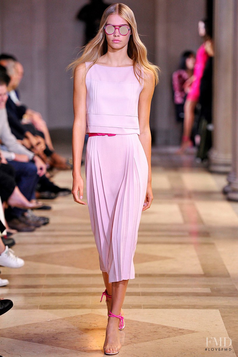 Kirstin Kragh Liljegren featured in  the Carolina Herrera fashion show for Spring/Summer 2016