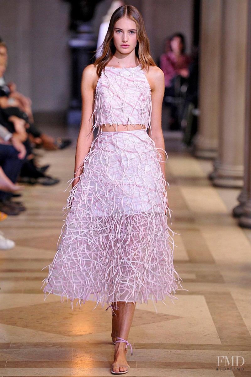 Sanne Vloet featured in  the Carolina Herrera fashion show for Spring/Summer 2016