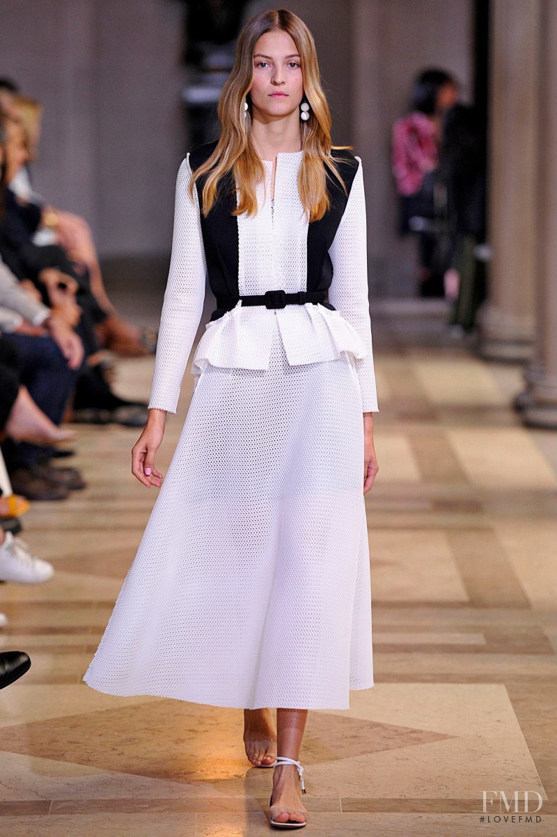 Emeline Ghesquiere featured in  the Carolina Herrera fashion show for Spring/Summer 2016