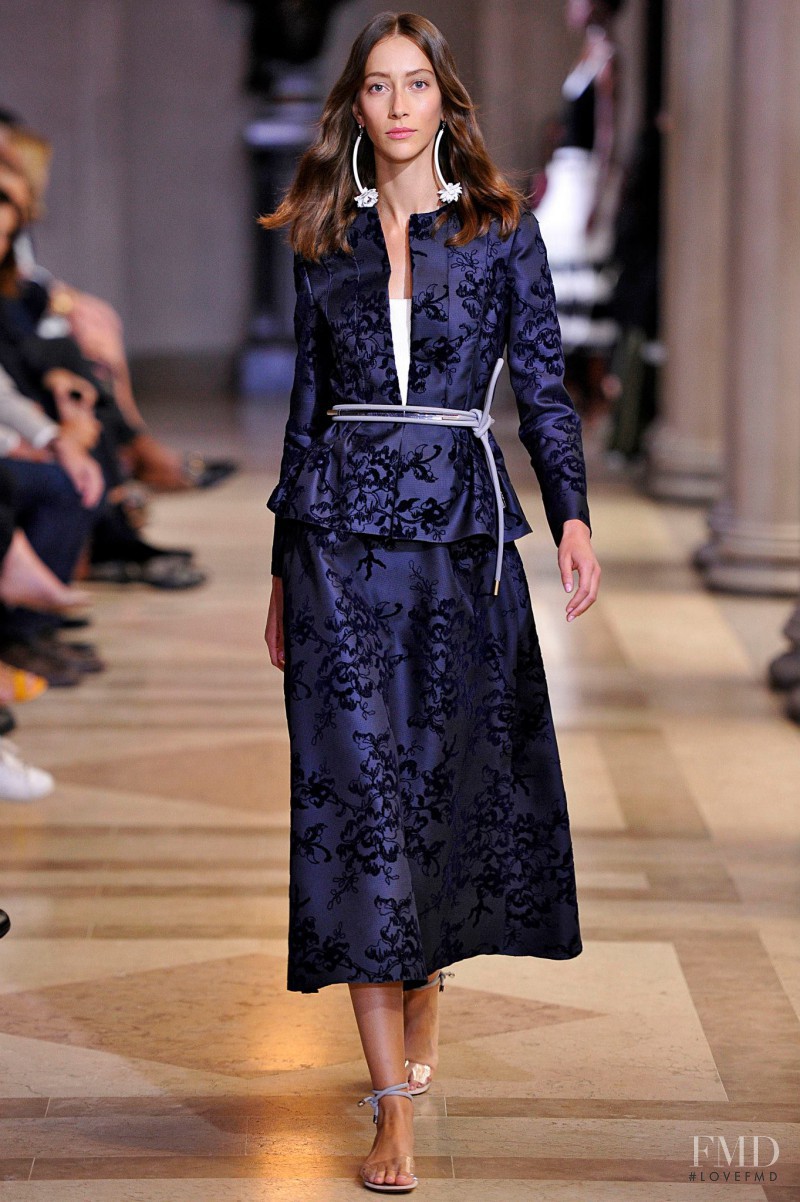Alana Zimmer featured in  the Carolina Herrera fashion show for Spring/Summer 2016