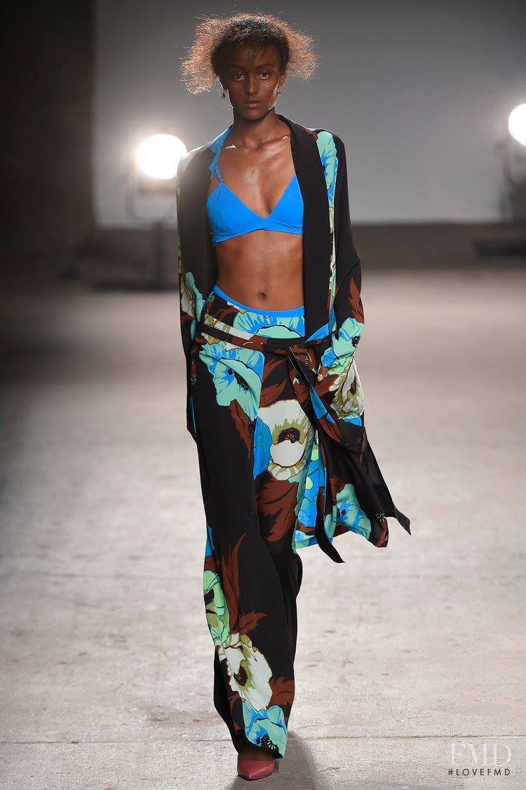 Lula Kenfe featured in  the Tracy Reese fashion show for Spring/Summer 2016