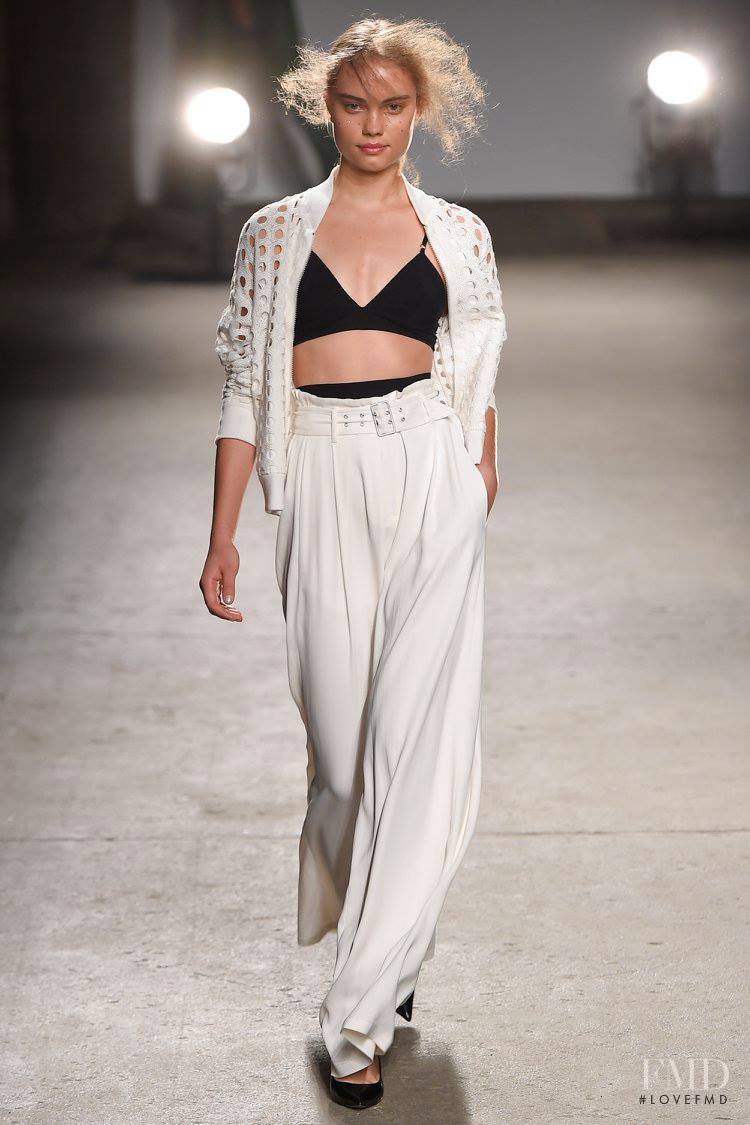 Daria Piotrowiak featured in  the Tracy Reese fashion show for Spring/Summer 2016