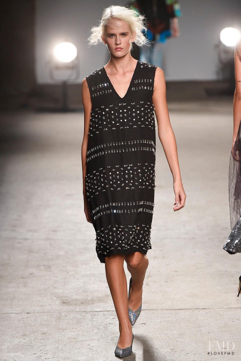 Lee Kelters featured in  the Tracy Reese fashion show for Spring/Summer 2016