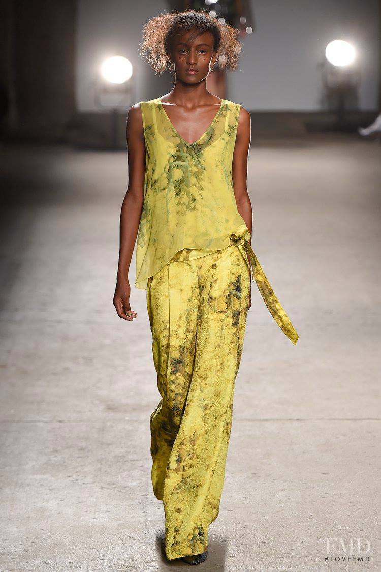Lula Kenfe featured in  the Tracy Reese fashion show for Spring/Summer 2016